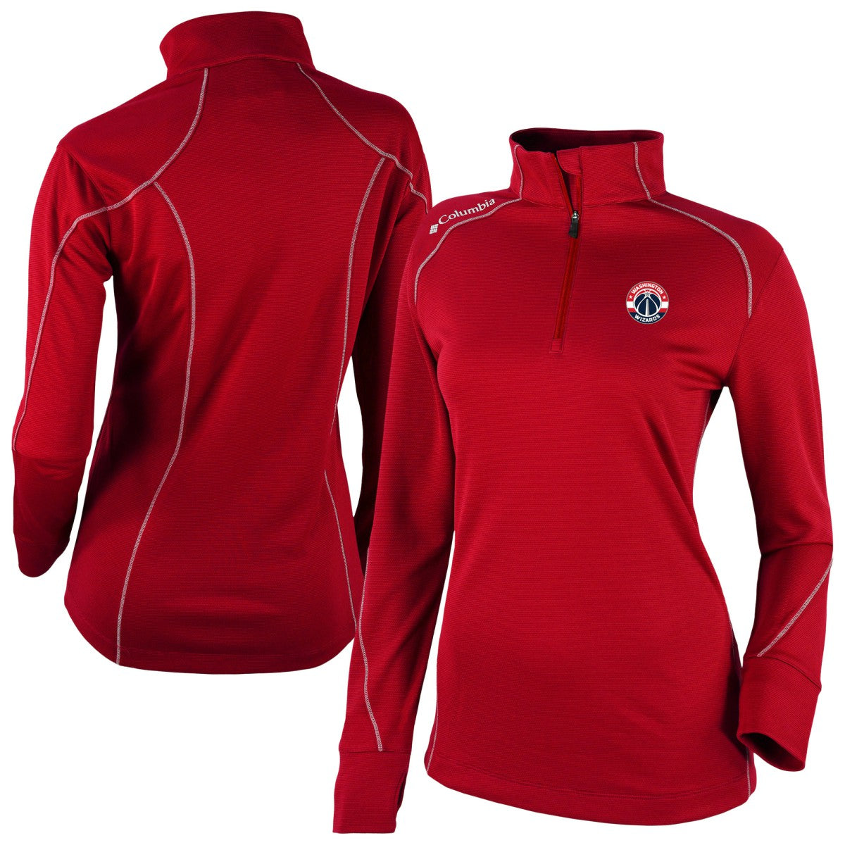 Washington Wizards Women's Omni-Wick Shotgun 2.0 Quarter-Zip Pullover Top Red | Columbia Lifestyle