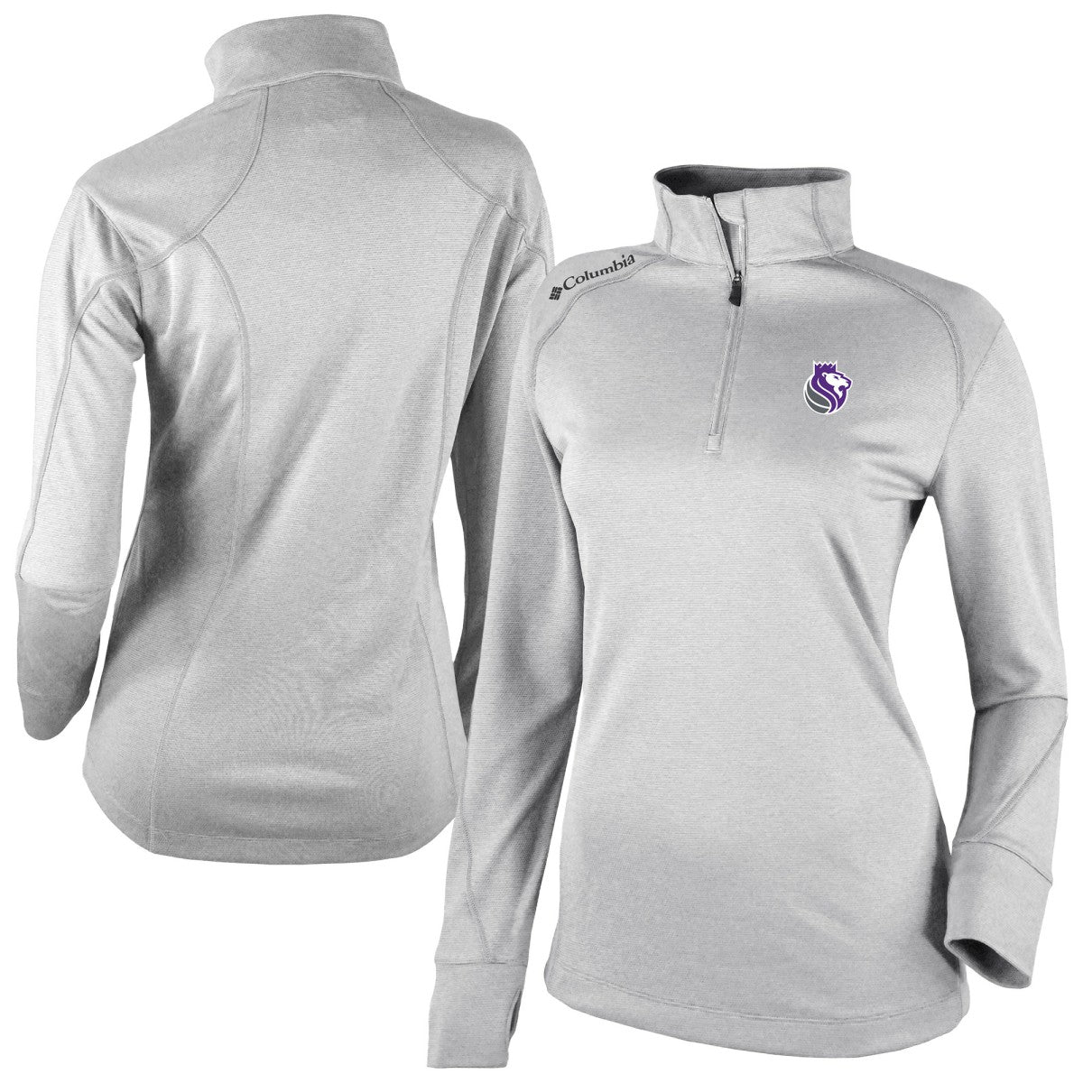 Sacramento Kings Women's Omni-Wick Shotgun 2.0 Quarter-Zip Pullover Top Heather Gray | Columbia online
