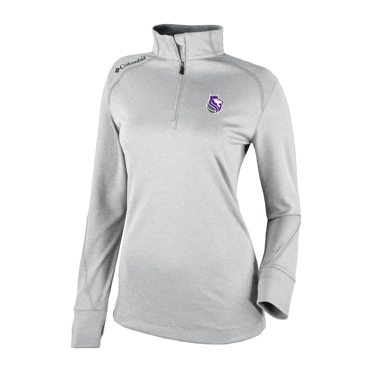 Sacramento Kings Women's Omni-Wick Shotgun 2.0 Quarter-Zip Pullover Top Heather Gray | Columbia online
