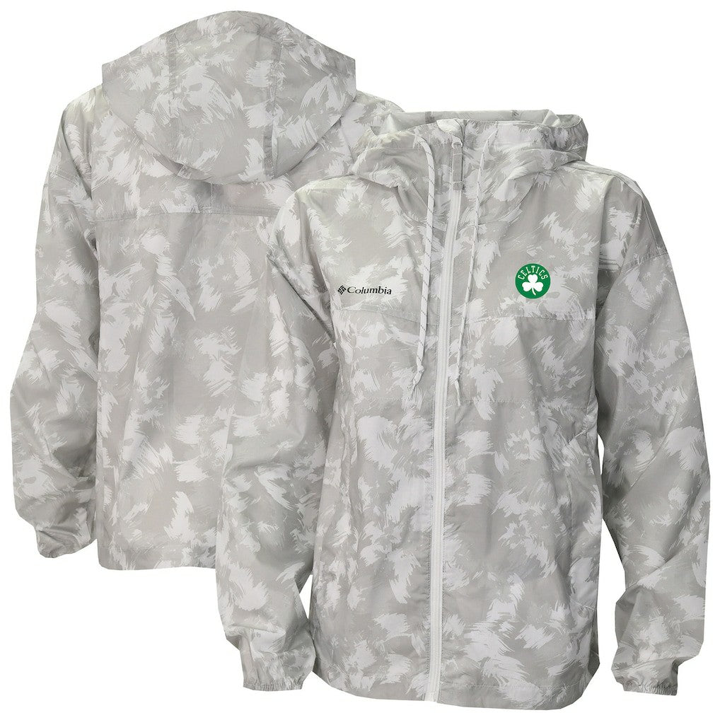 Boston Celtics Women's Flash Challenger II Omni-Shade Full-Zip Windbreaker Jacket Gray | Columbia for sale