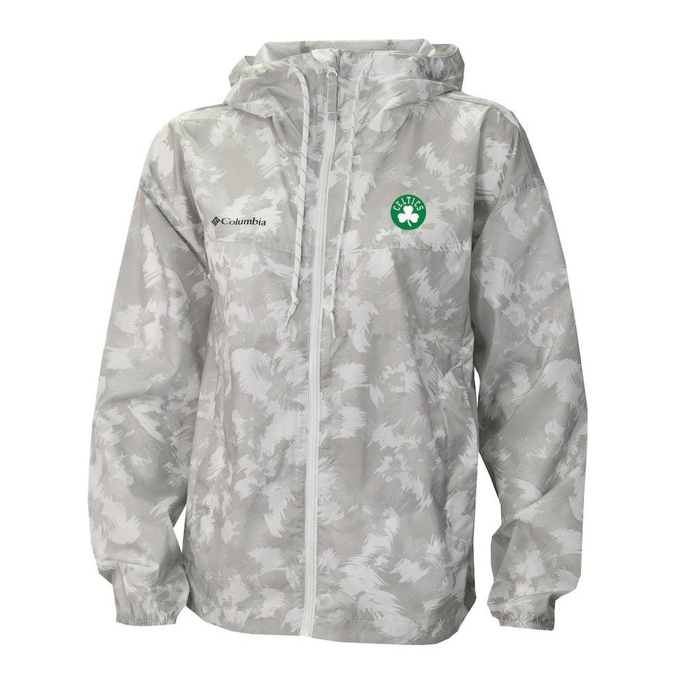 Boston Celtics Women's Flash Challenger II Omni-Shade Full-Zip Windbreaker Jacket Gray | Columbia for sale