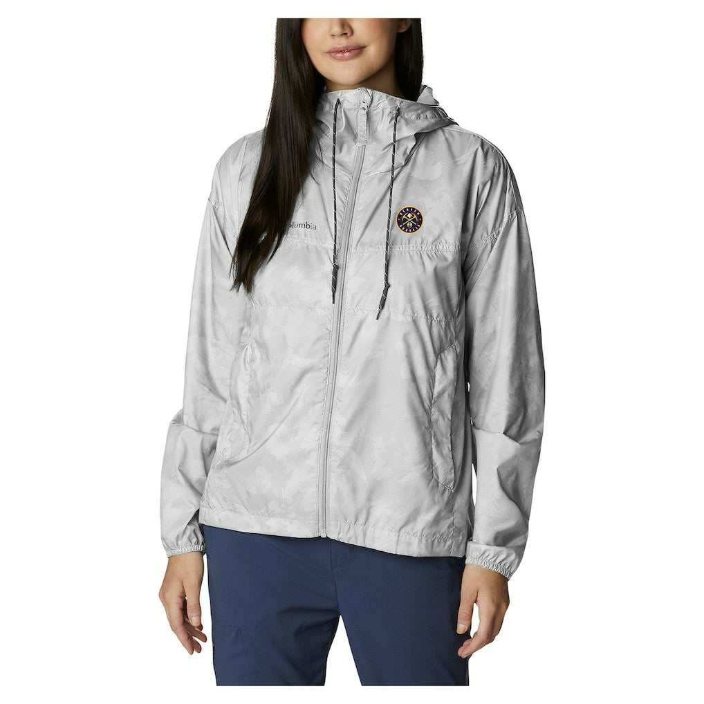 Denver Nuggets Women's Flash Challenger II Omni-Shade Full-Zip Windbreaker Jacket for sale White | Columbia