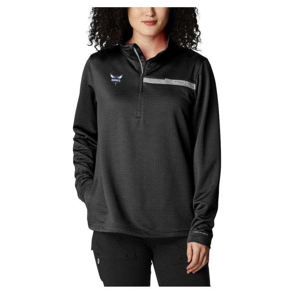 Charlotte Hornets Women's Skiff Guide Fleece Pullover Top Black | Columbia
