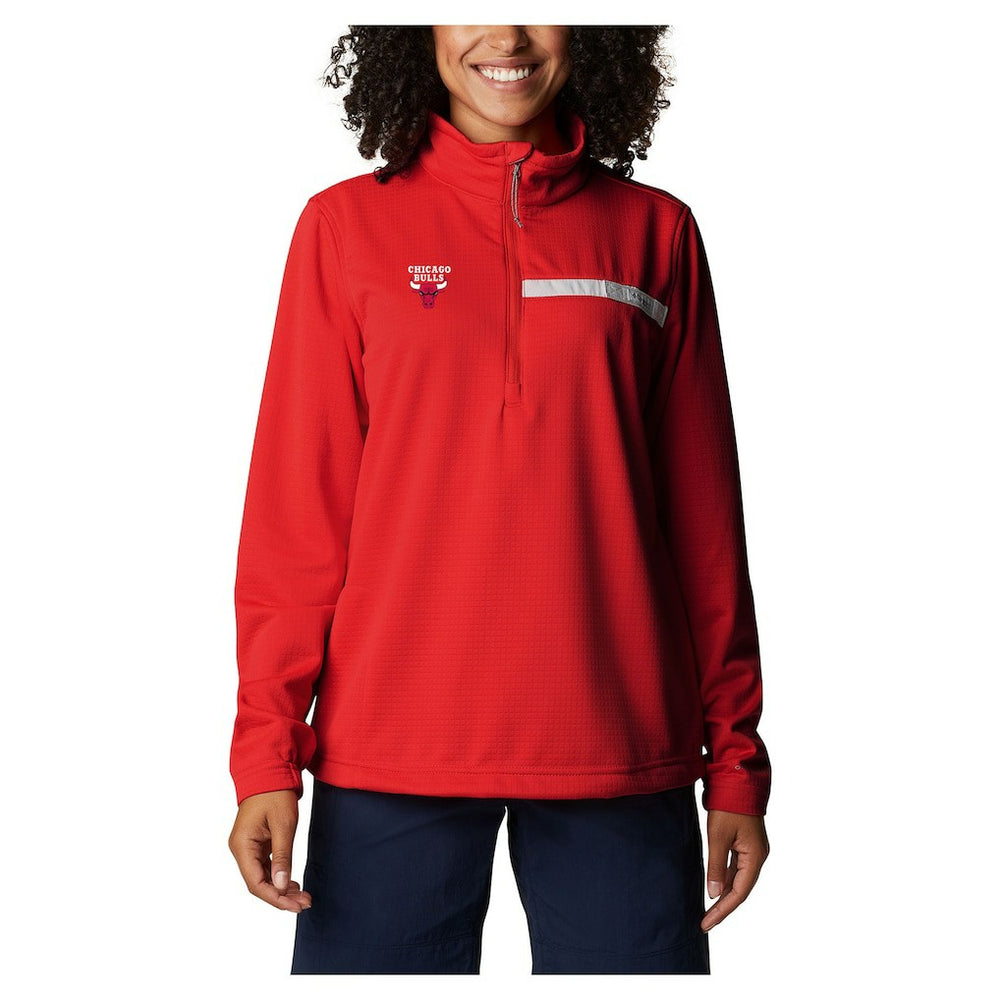 Chicago Bulls Women's Skiff Guide Fleece Pullover Top Red | Columbia online