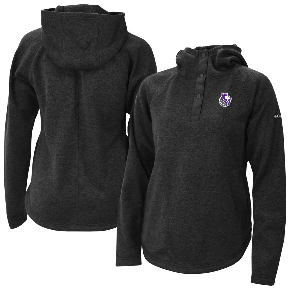 Sacramento Kings Women's Sweater Weather Quarter-Snap Hoodie Black | Columbia
