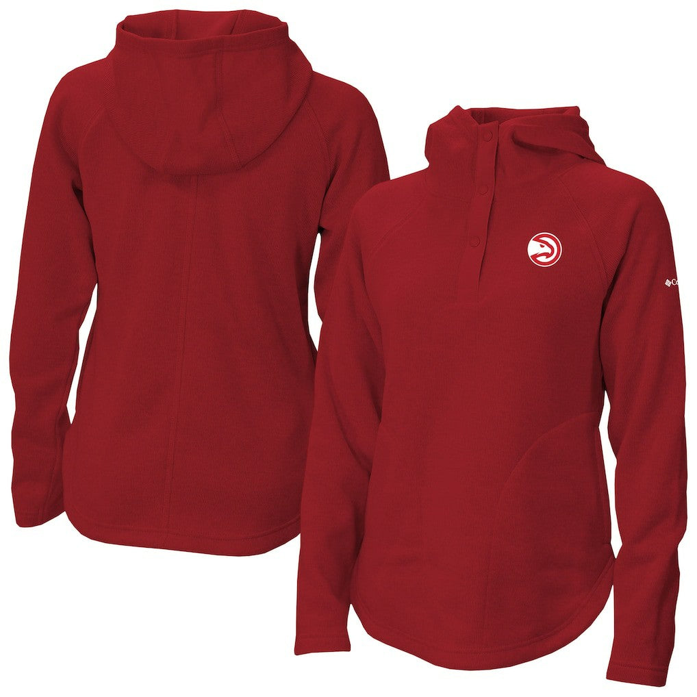 Atlanta Hawks Women's Sweater Weather Quarter-Snap Hoodie Red | Columbia online