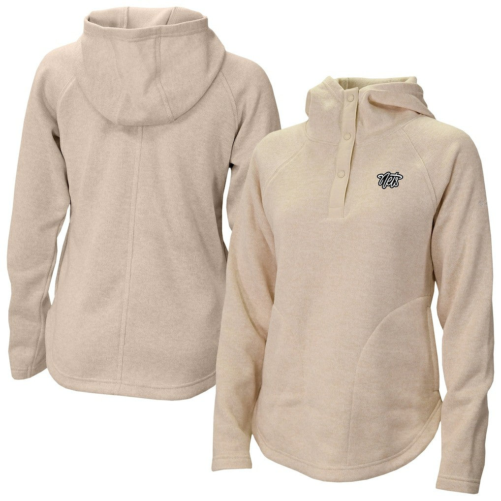 Brooklyn Nets Women's Sweater Weather Quarter-Snap Hoodie White | Columbia online