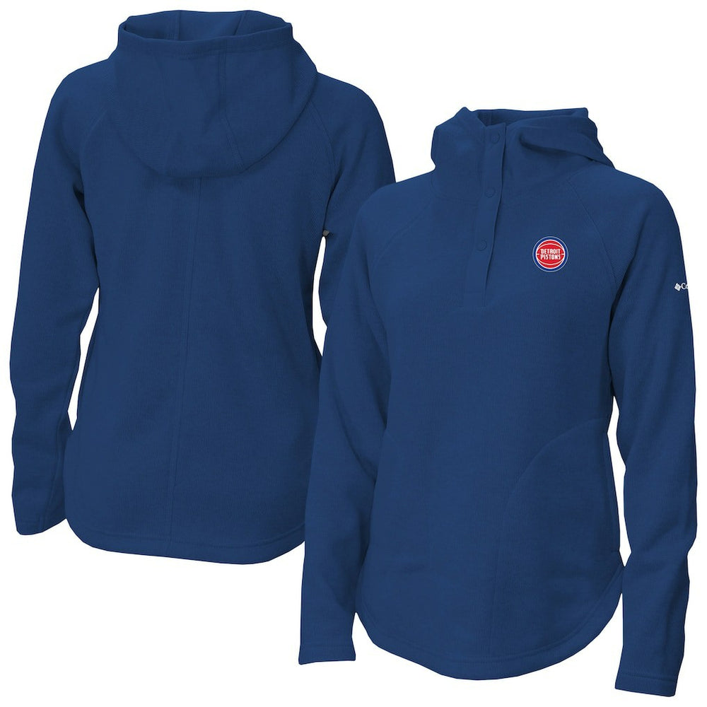 Detroit Pistons Women's Sweater Weather Quarter-Snap Hoodie for sale Blue | Columbia discount