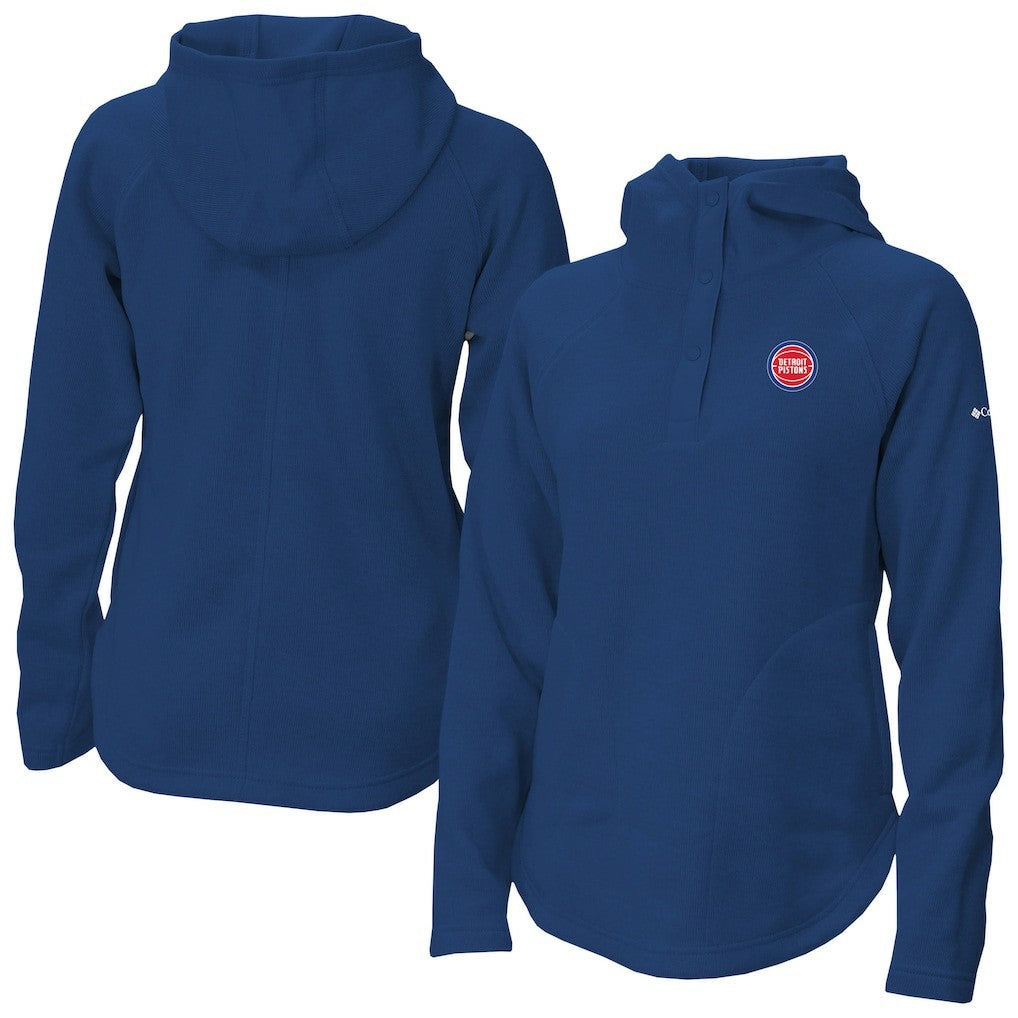 Detroit Pistons Women's Sweater Weather Quarter-Snap Hoodie for sale Blue | Columbia discount