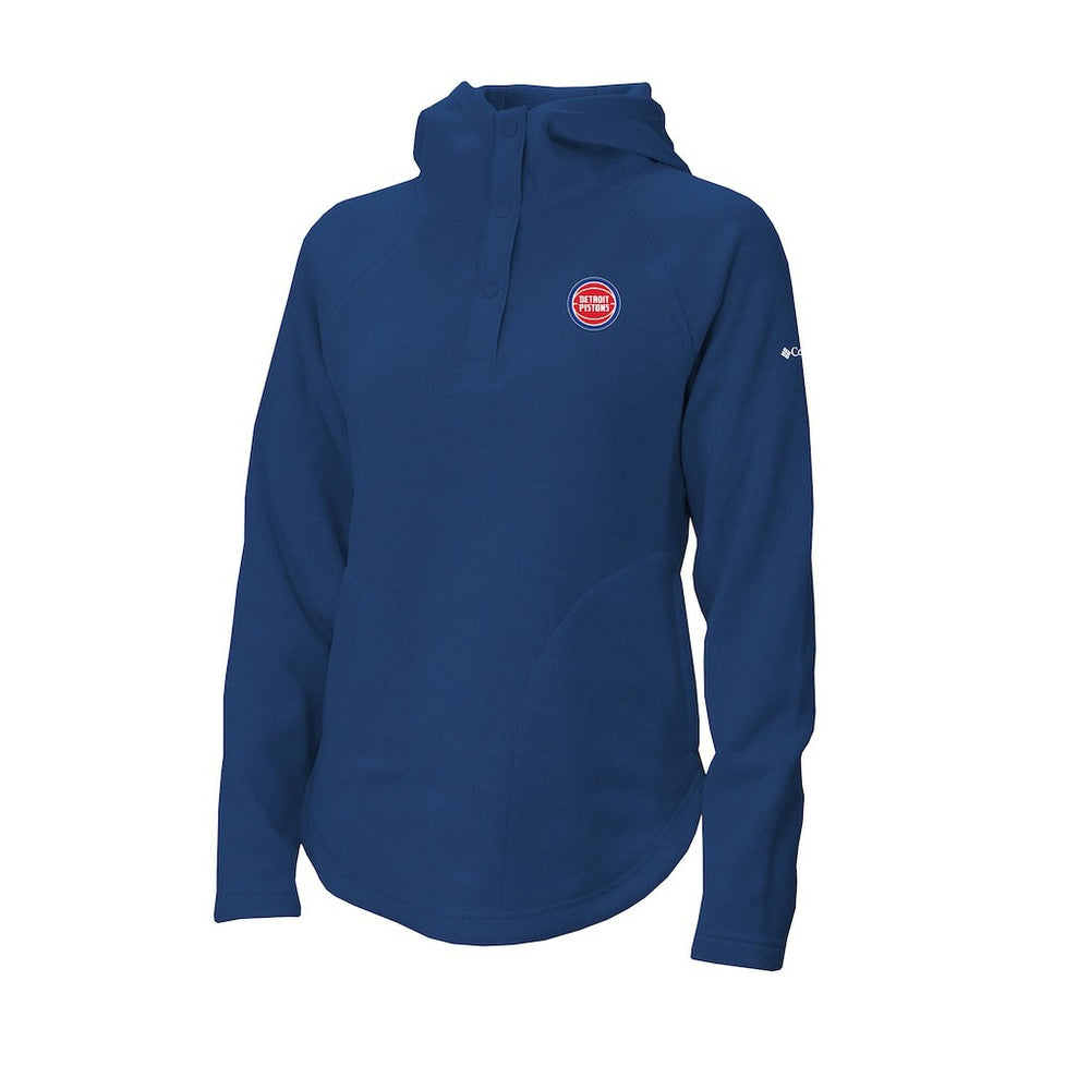 Detroit Pistons Women's Sweater Weather Quarter-Snap Hoodie for sale Blue | Columbia discount
