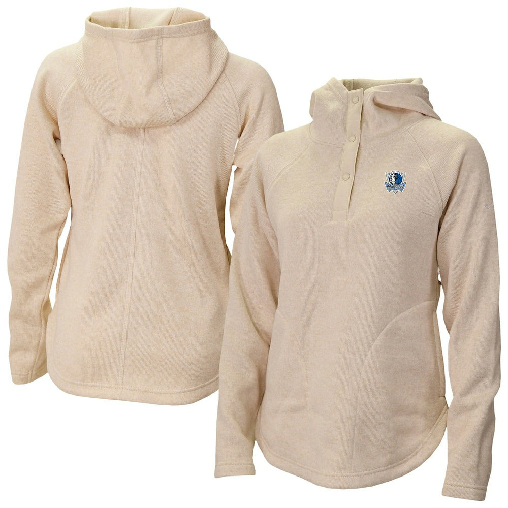 Dallas Mavericks Women's Sweater Weather Quarter-Snap Hoodie for sale White | Columbia
