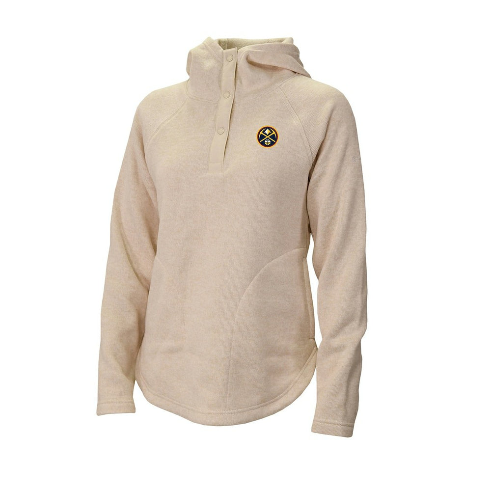Denver Nuggets Women's Sweater Weather Quarter-Snap Hoodie for sale White | Columbia