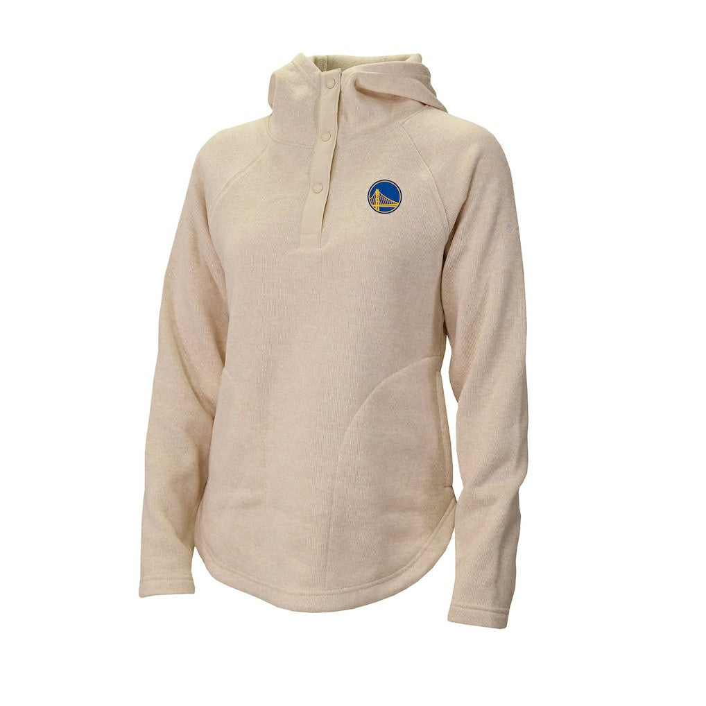 Golden State Warriors Women's Sweater Weather Quarter-Snap Hoodie for sale White | Columbia Near Me