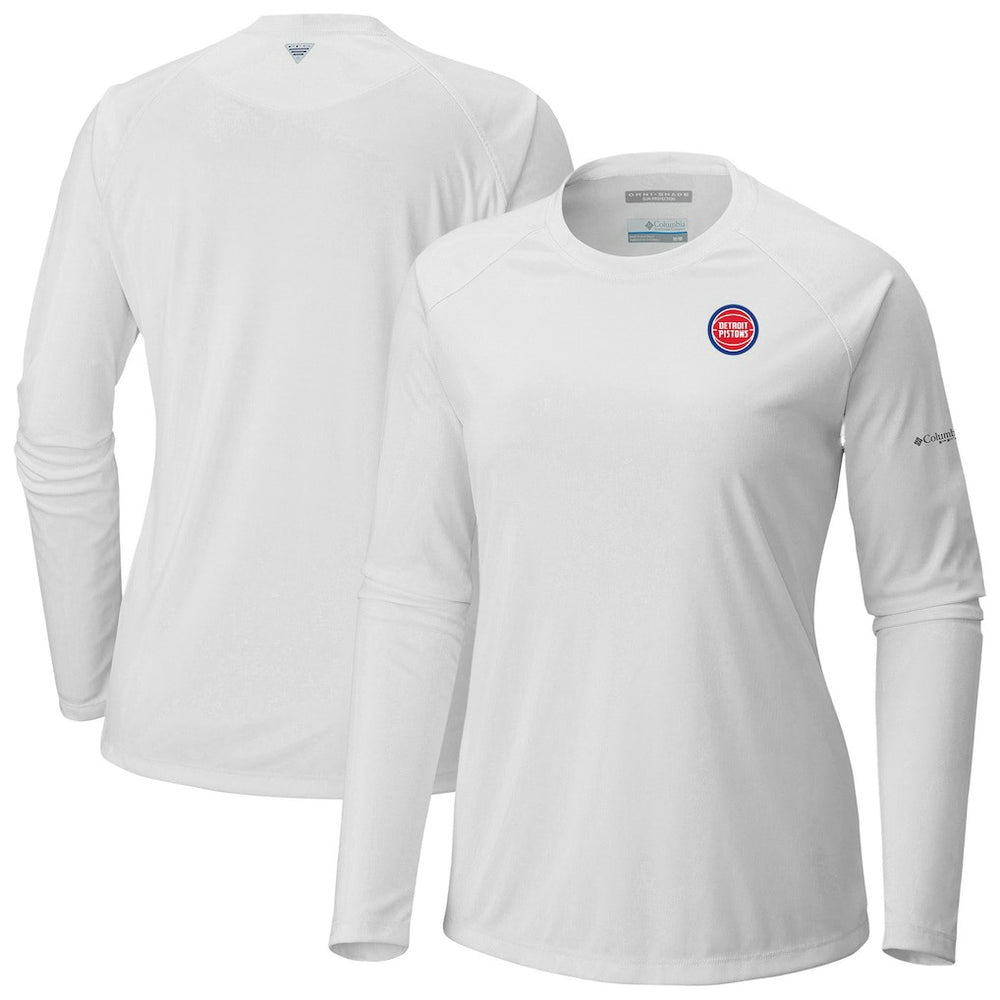 Detroit Pistons Women's Tidal Tee II Long Sleeve T-Shirt for sale White | Columbia discount