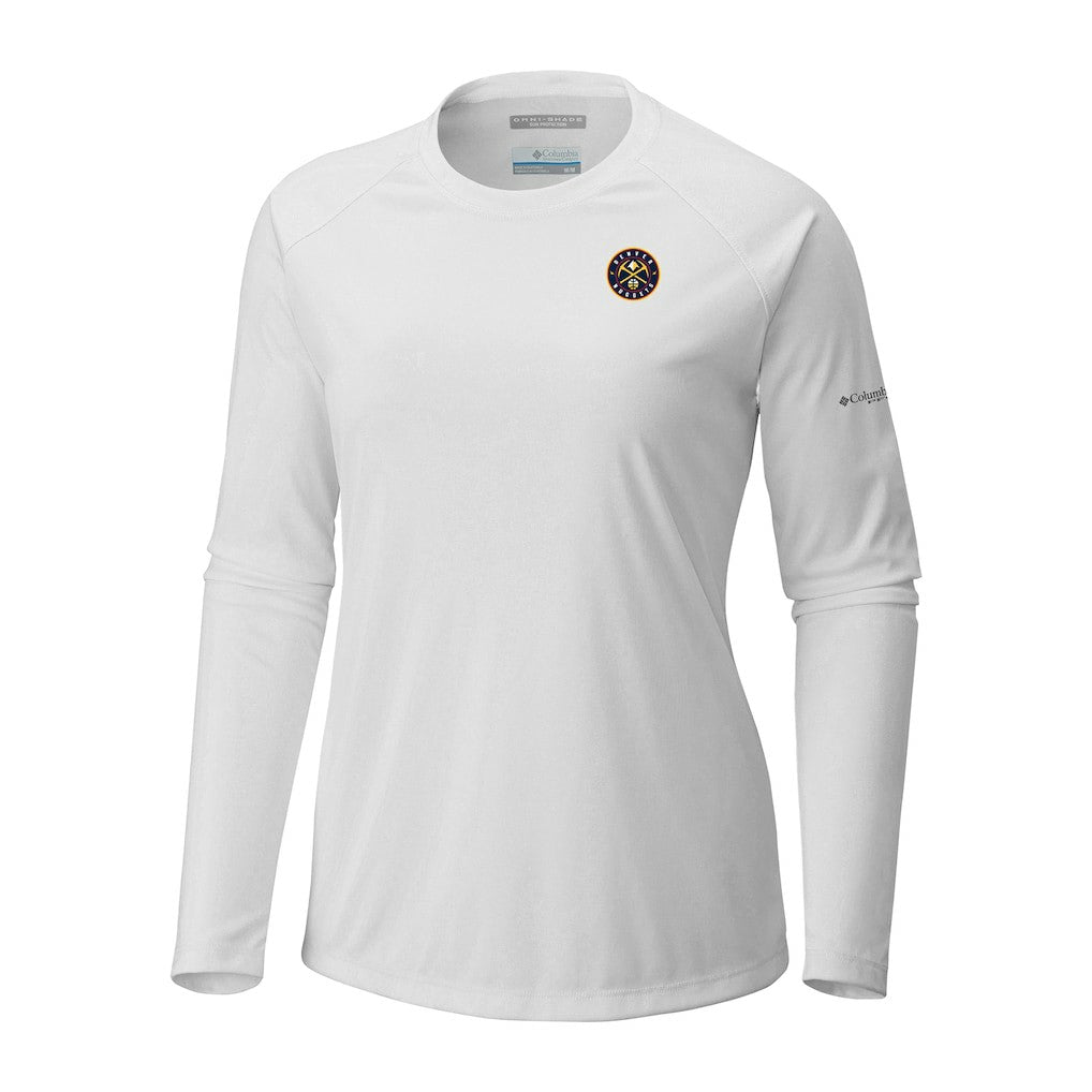Denver Nuggets Women's Tidal Tee II Long Sleeve T-Shirt for sale White | Columbia outlet