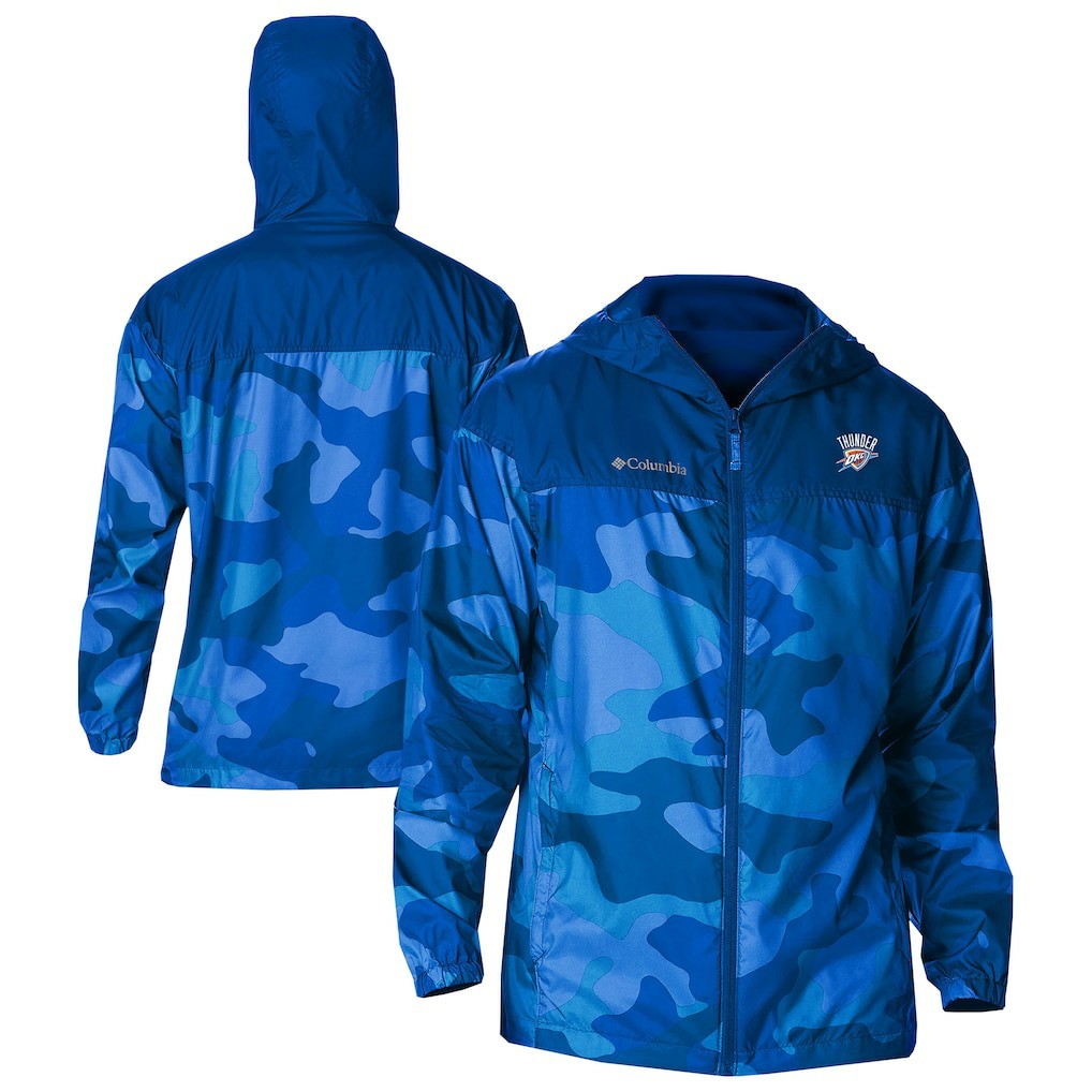 Oklahoma City Thunder Flash Challenger Windbreaker Jacket Blue | Columbia Lifestyle