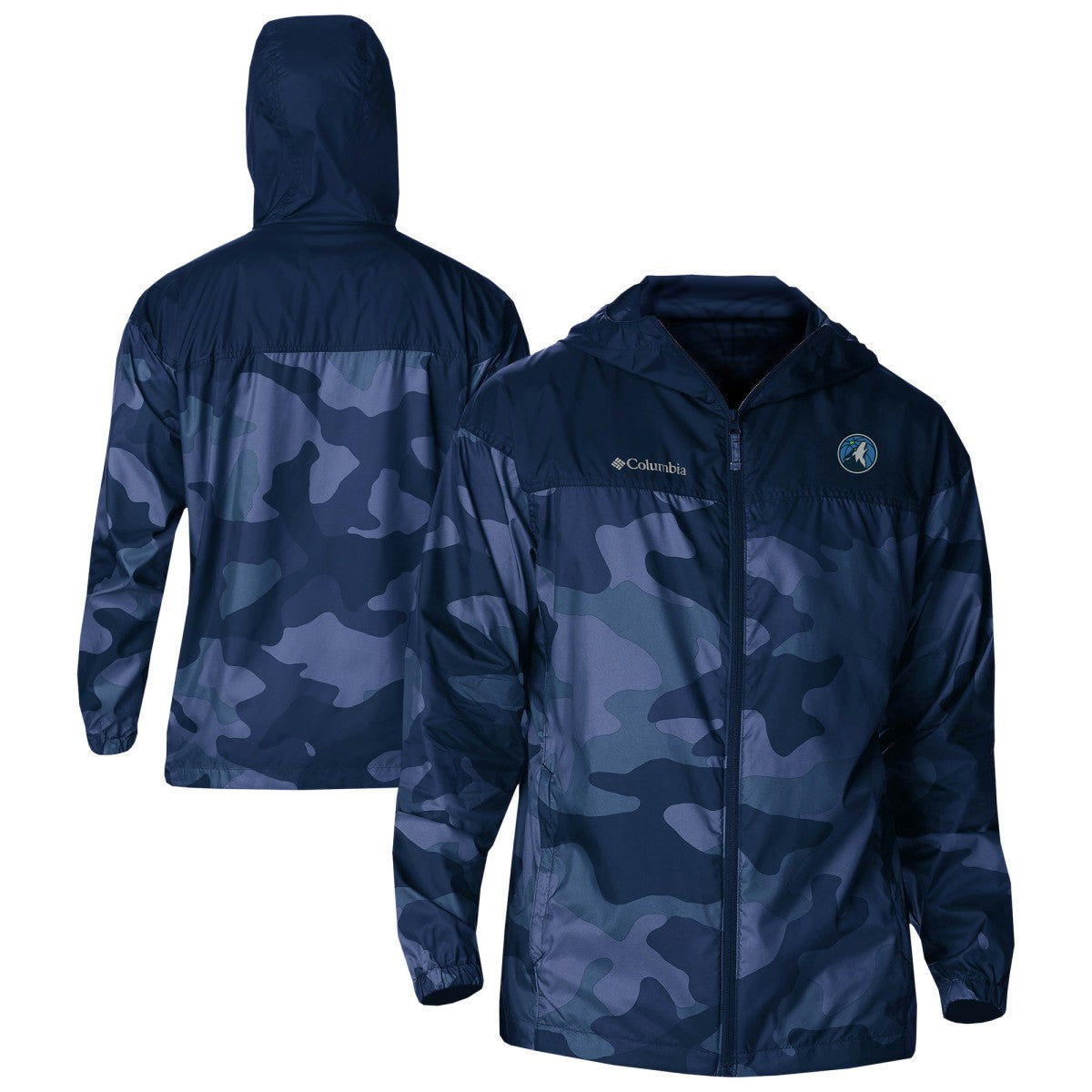 Minnesota Timberwolves Flash Challenger Windbreaker Jacket Navy | Columbia