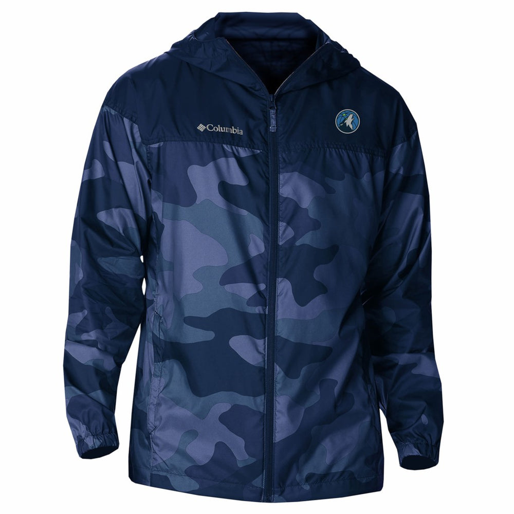 Minnesota Timberwolves Flash Challenger Windbreaker Jacket Navy | Columbia