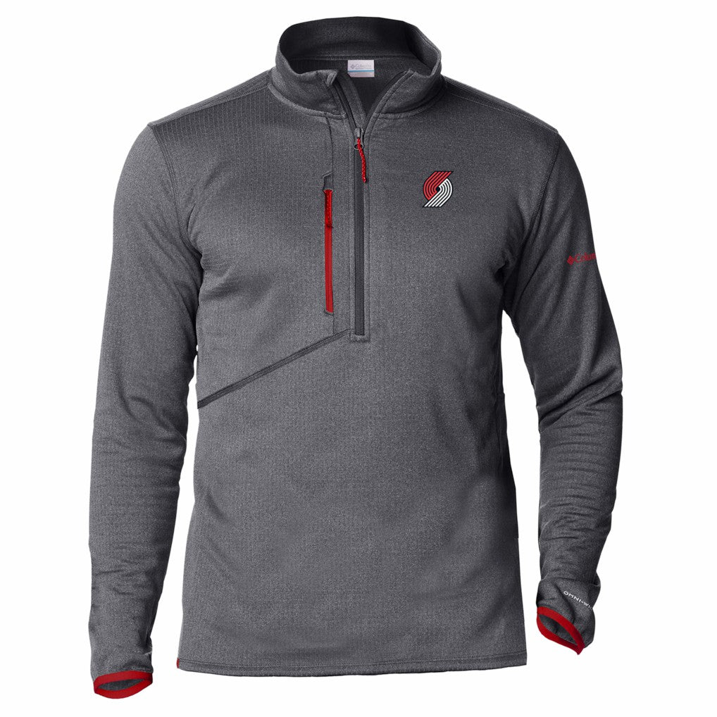 Portland Trail Blazers Park View Fleece Half-Zip Top Red | Columbia for sale