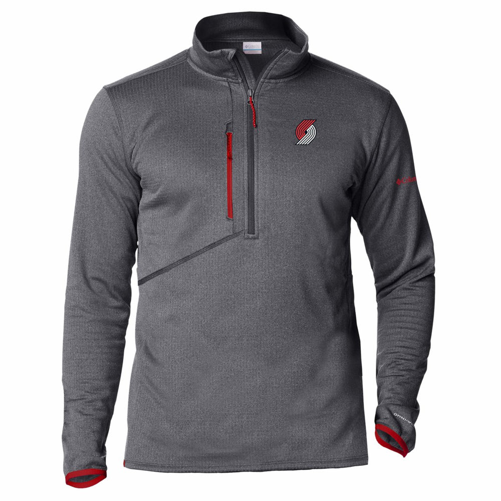 Portland Trail Blazers Park View Fleece Half-Zip Top Red | Columbia for sale