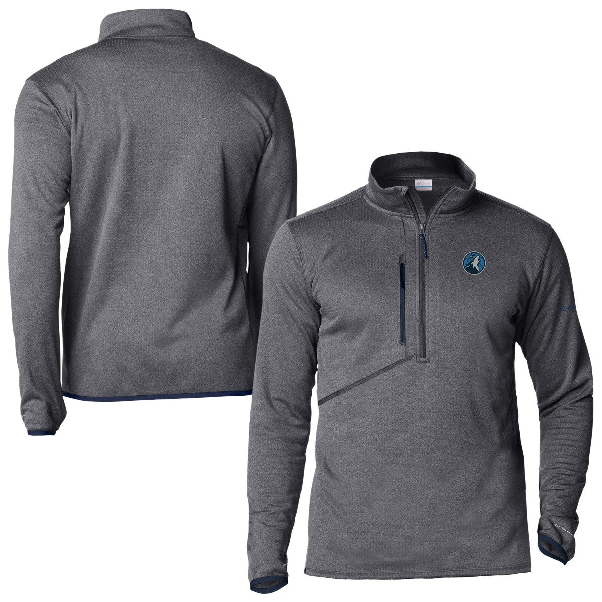Minnesota Timberwolves Park View Fleece Half-Zip Top Navy | Columbia US