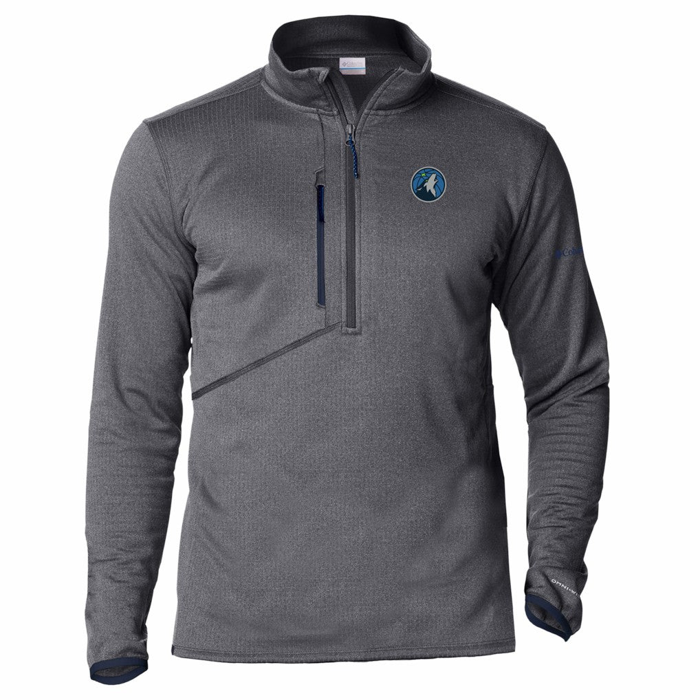 Minnesota Timberwolves Park View Fleece Half-Zip Top Navy | Columbia US