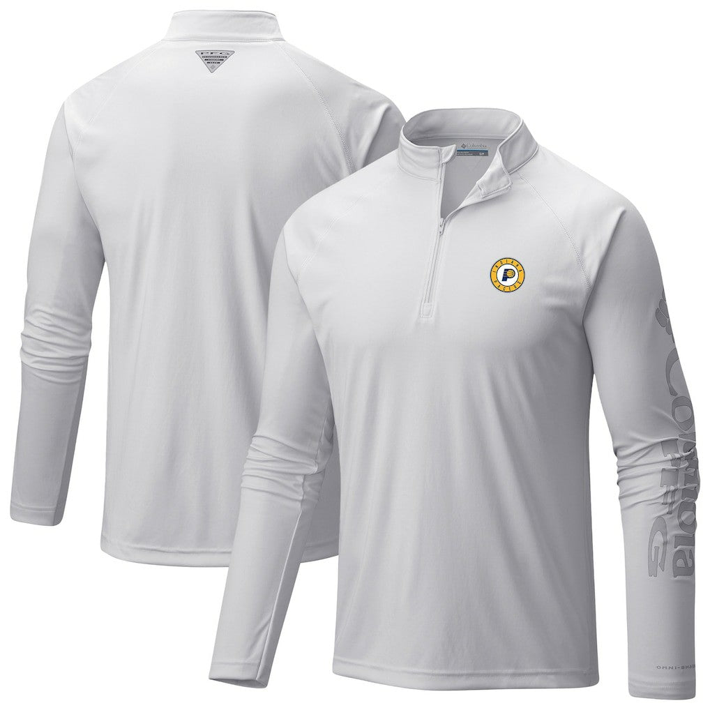 Indiana Pacers PFG Terminal Tackle Quarter-Zip Top White | Columbia