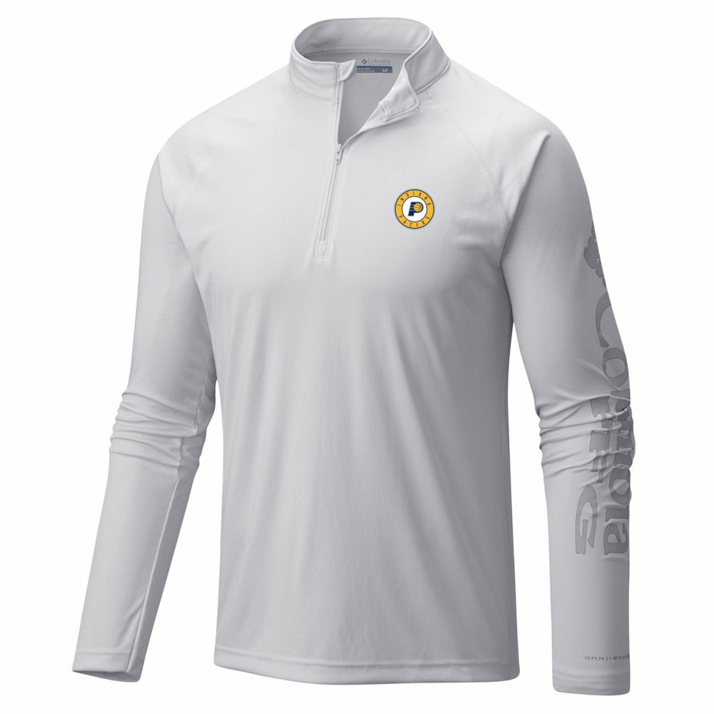 Indiana Pacers PFG Terminal Tackle Quarter-Zip Top White | Columbia