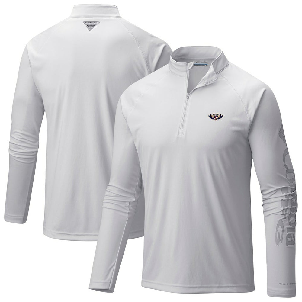 New Orleans Pelicans PFG Terminal Tackle Quarter-Zip Top White | Columbia