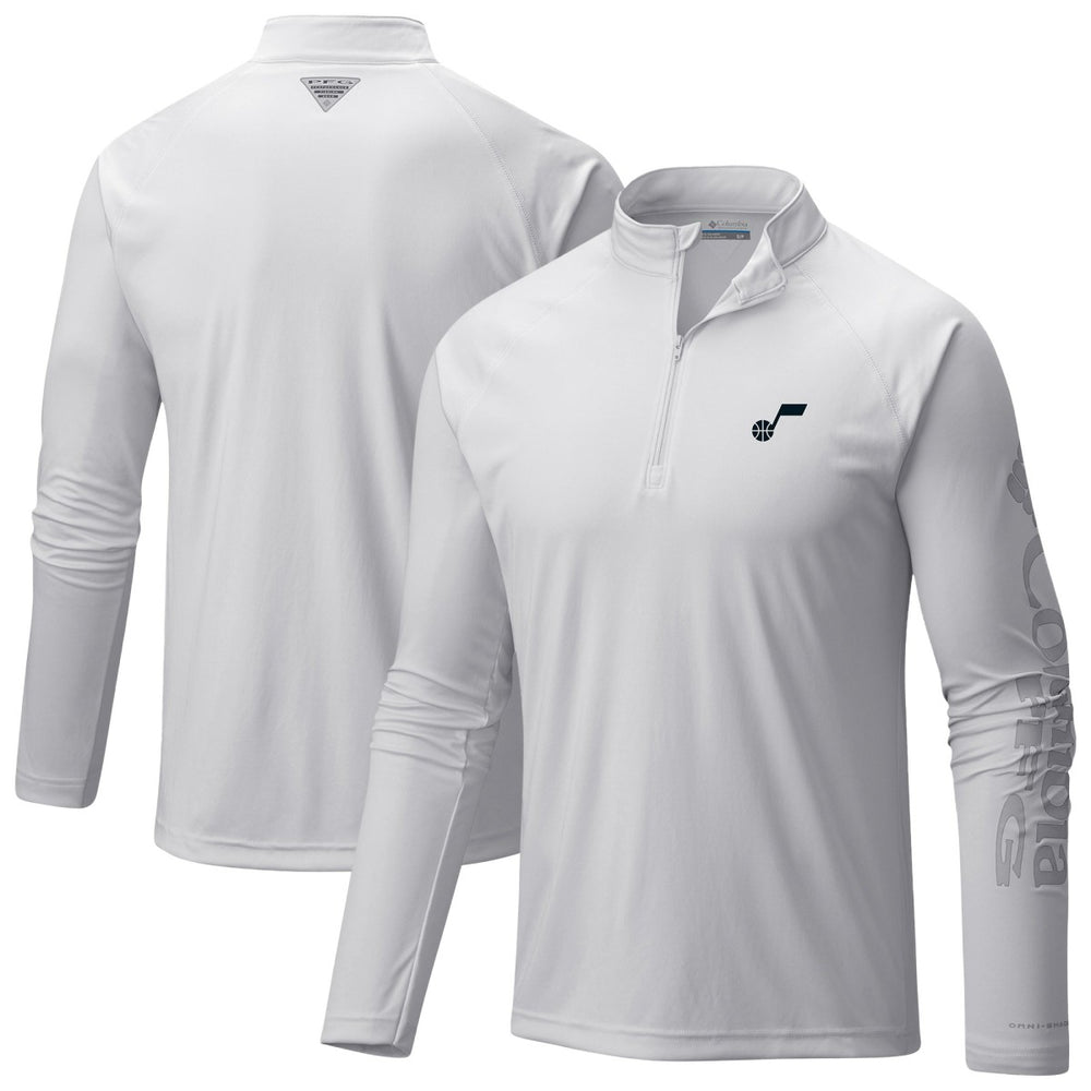 Utah Jazz PFG Terminal Tackle Quarter-Zip Top White | Columbia outlet
