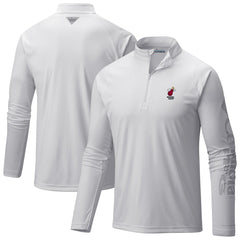 Miami Heat PFG Terminal Tackle Quarter-Zip Top White | Columbia US