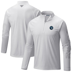 Minnesota Timberwolves PFG Terminal Tackle Quarter-Zip Top White | Columbia for sale
