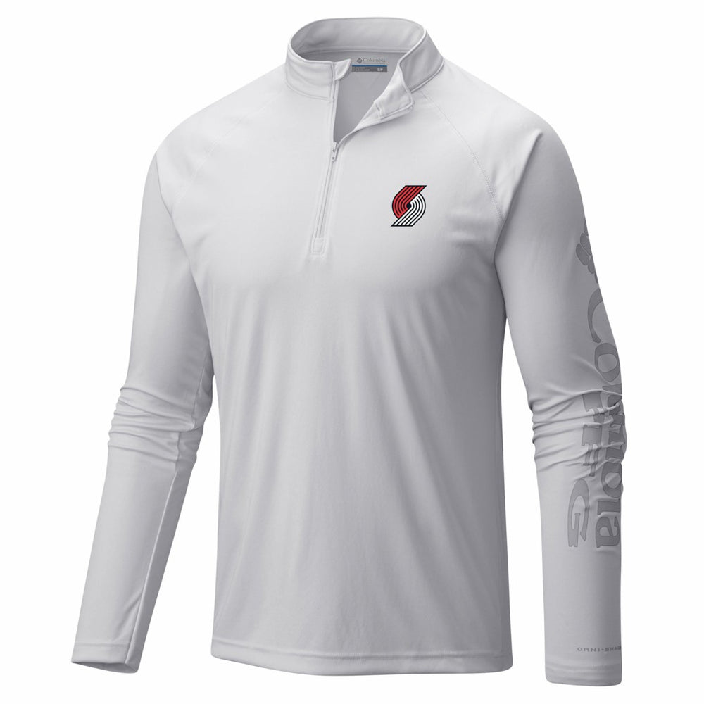 Portland Trail Blazers PFG Terminal Tackle Quarter-Zip Top White | Columbia outlet