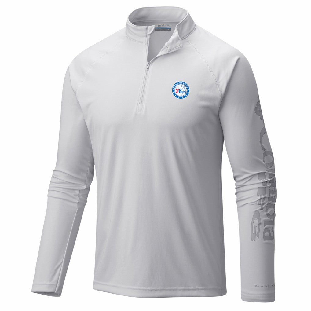 Philadelphia 76ers PFG Terminal Tackle Quarter-Zip Top White | Columbia