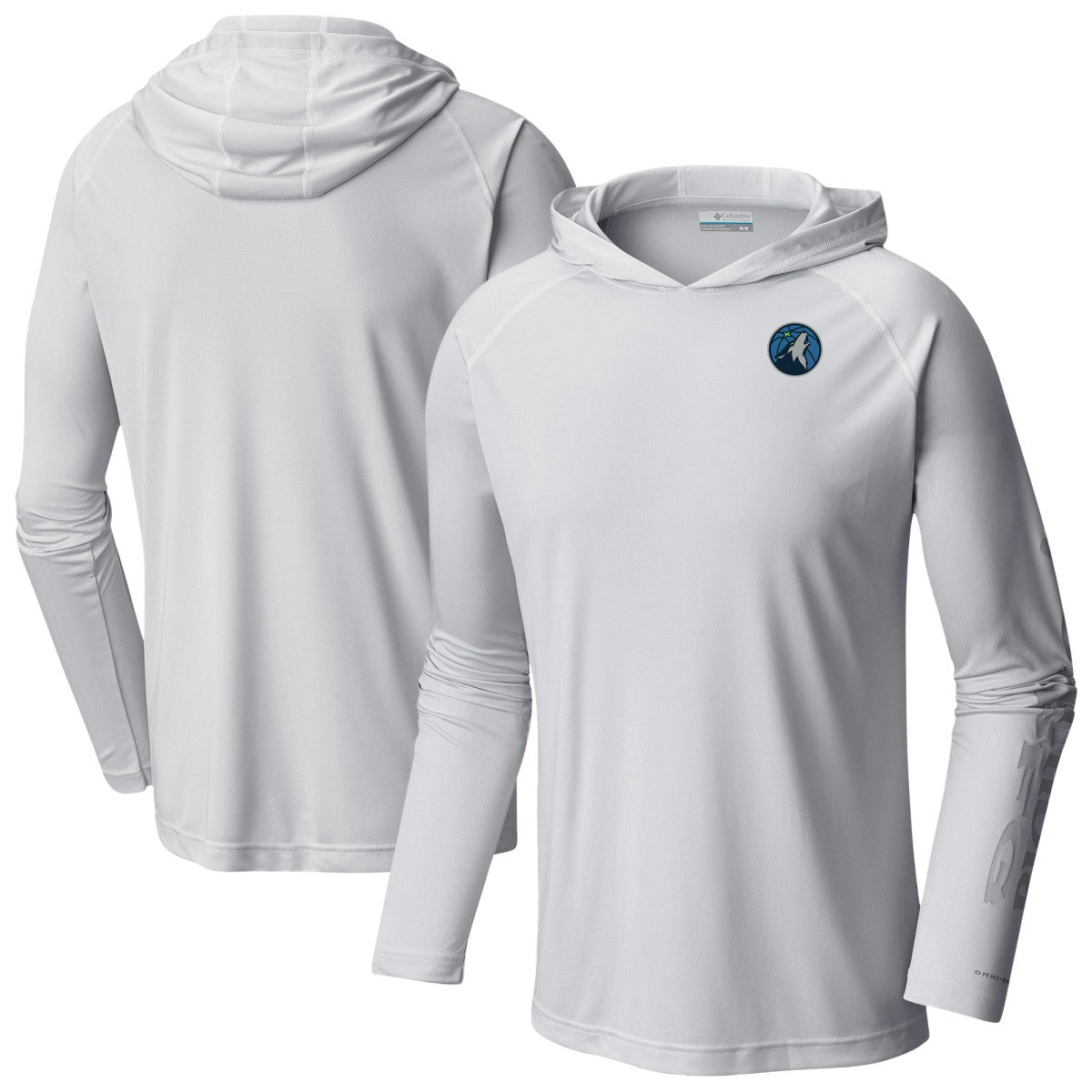 Minnesota Timberwolves PFG Super Terminal Tackle Hoodie White | Columbia Lifestyle