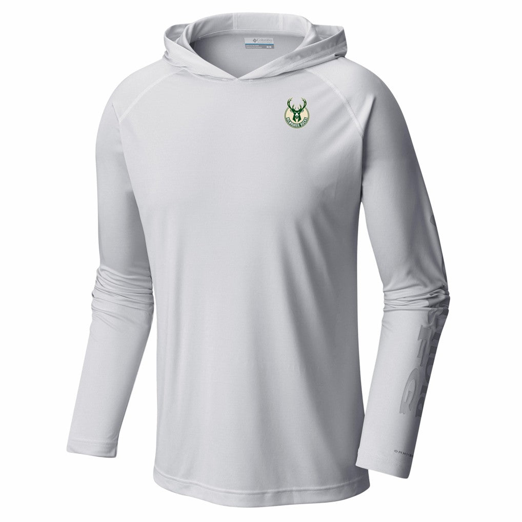 Milwaukee Bucks PFG Super Terminal Tackle Hoodie White | Columbia for sale