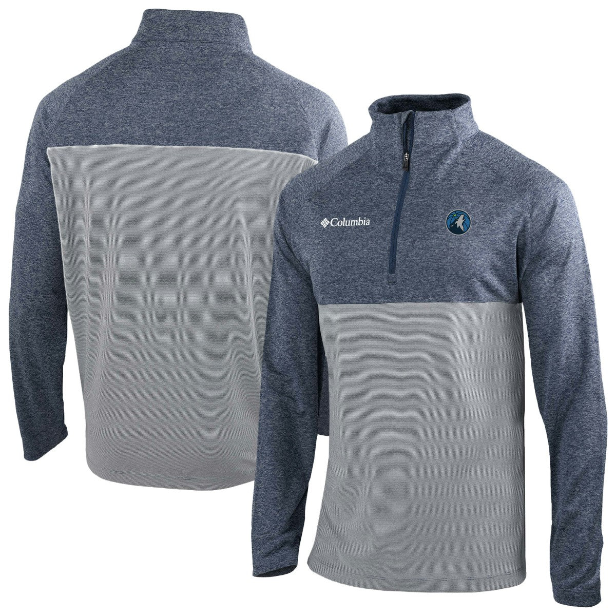 Minnesota Timberwolves Omni-Wick Rockin' It Quarter-Zip Top Navy | Columbia Lifestyle