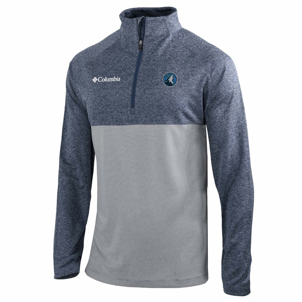 Minnesota Timberwolves Omni-Wick Rockin' It Quarter-Zip Top Navy | Columbia Lifestyle