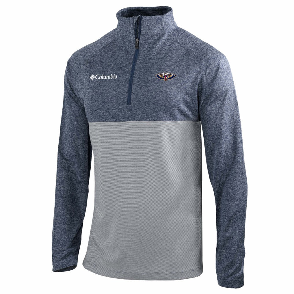 New Orleans Pelicans Omni-Wick Rockin' It Quarter-Zip Top Navy | Columbia for sale
