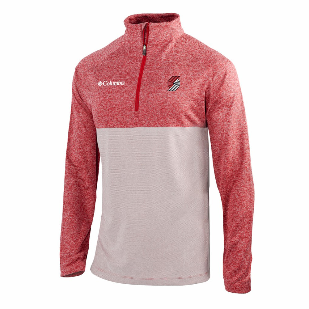 Portland Trail Blazers Omni-Wick Rockin' It Quarter-Zip Top Red | Columbia