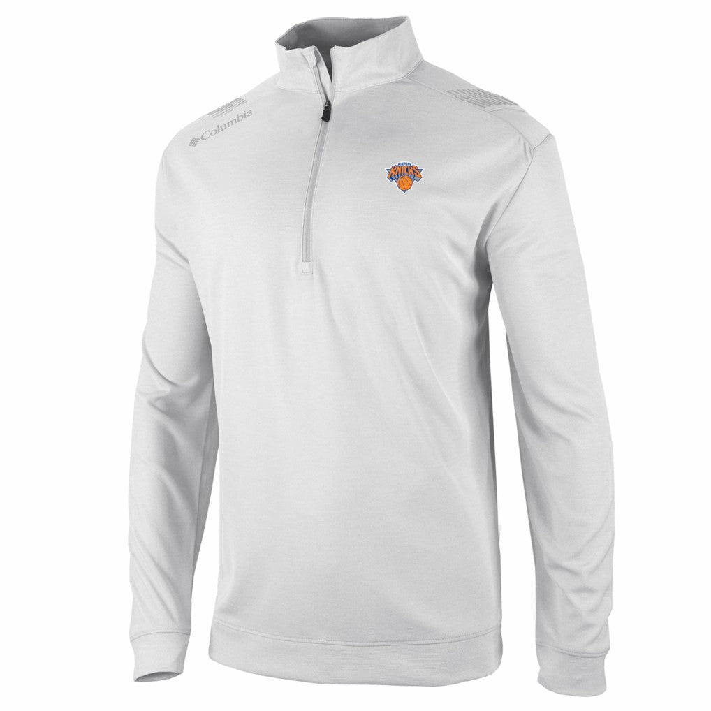 New York Knicks Oakland Downs Omni-Wick Quarter-Zip Top White | Columbia