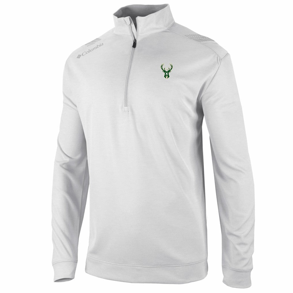 Milwaukee Bucks Oakland Downs Omni-Wick Quarter-Zip Top White | Columbia discount