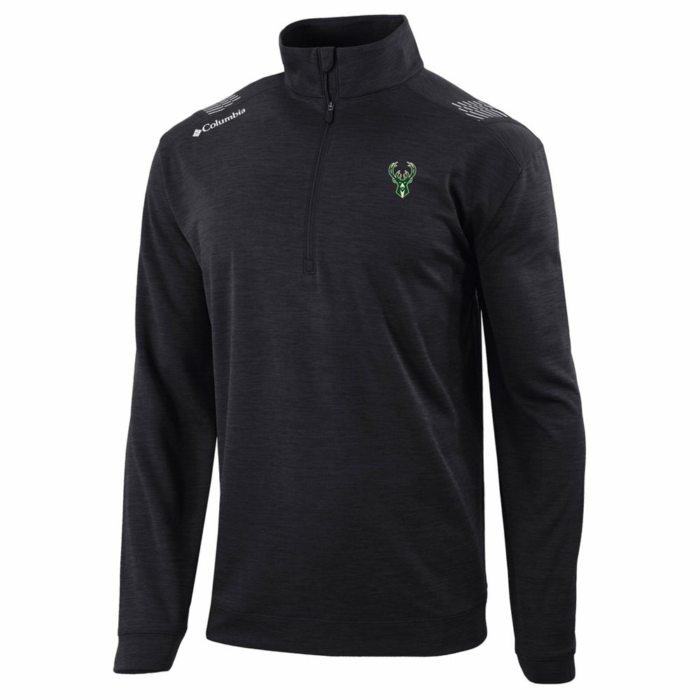 Milwaukee Bucks Oakland Downs Omni-Wick Quarter-Zip Top Black | Columbia