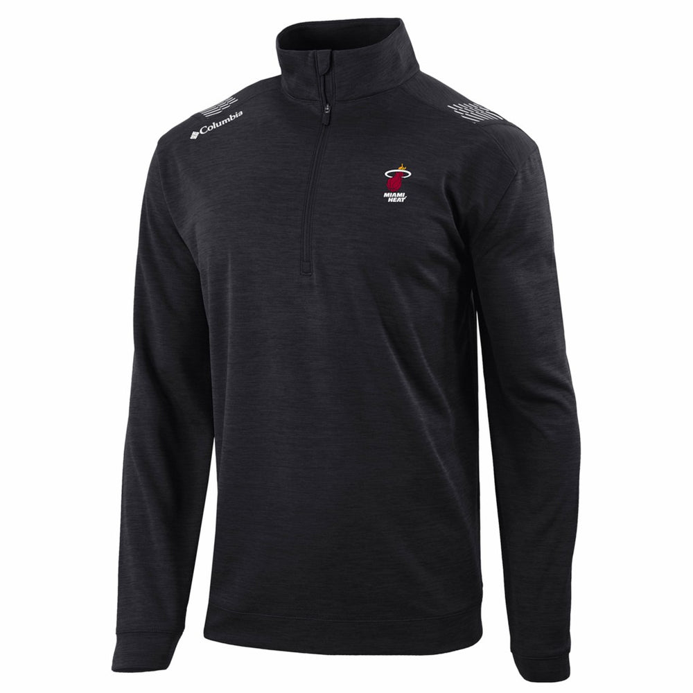 Miami Heat Oakland Downs Omni-Wick Quarter-Zip Top Black | Columbia Lifestyle