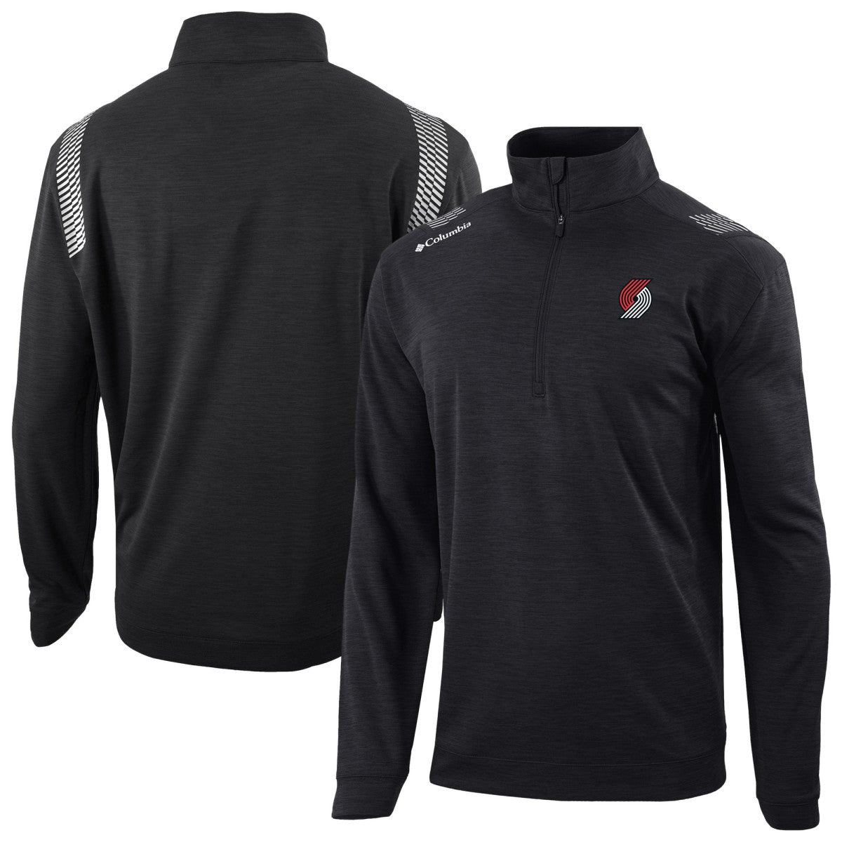 Portland Trail Blazers Oakland Downs Omni-Wick Quarter-Zip Top Black | Columbia