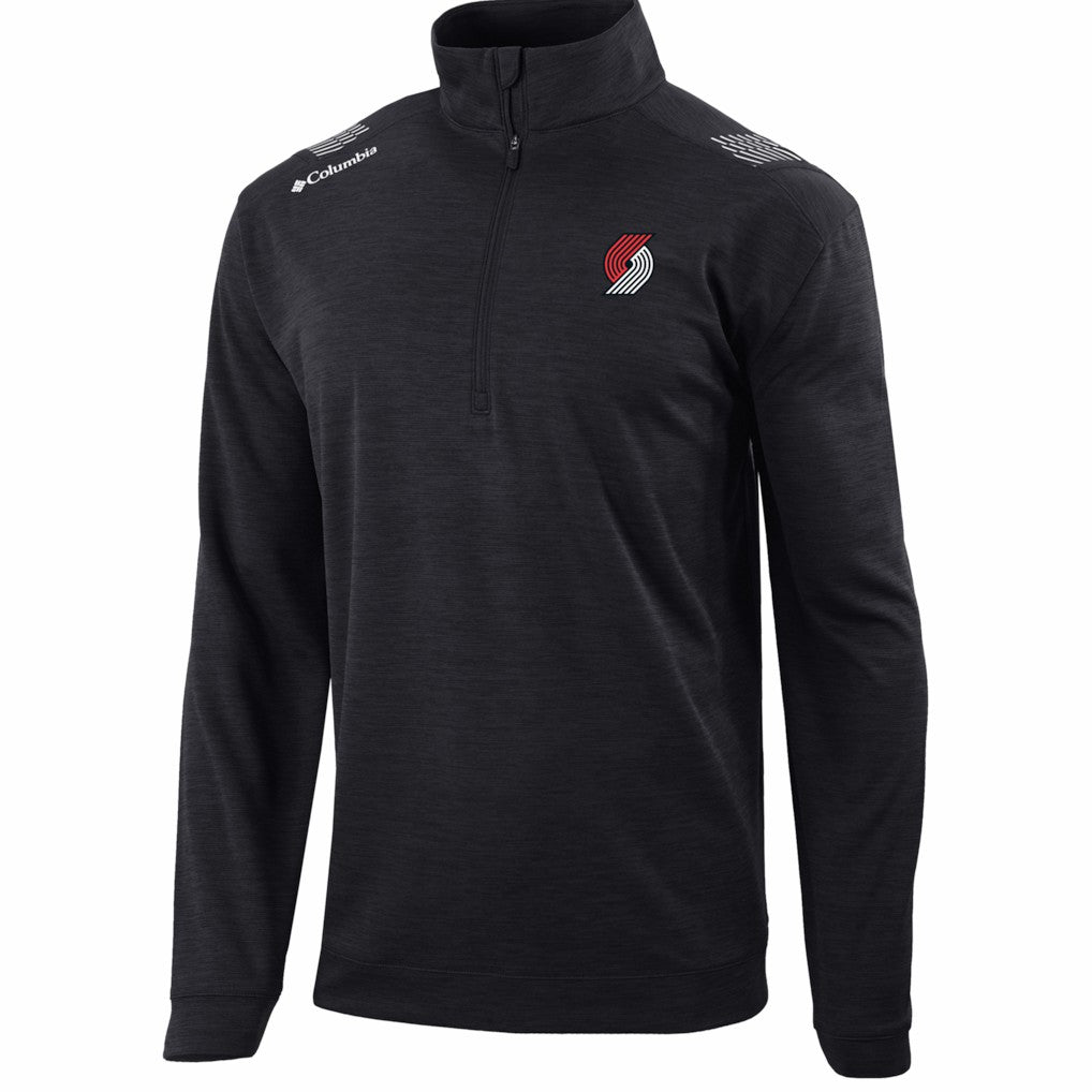 Portland Trail Blazers Oakland Downs Omni-Wick Quarter-Zip Top Black | Columbia