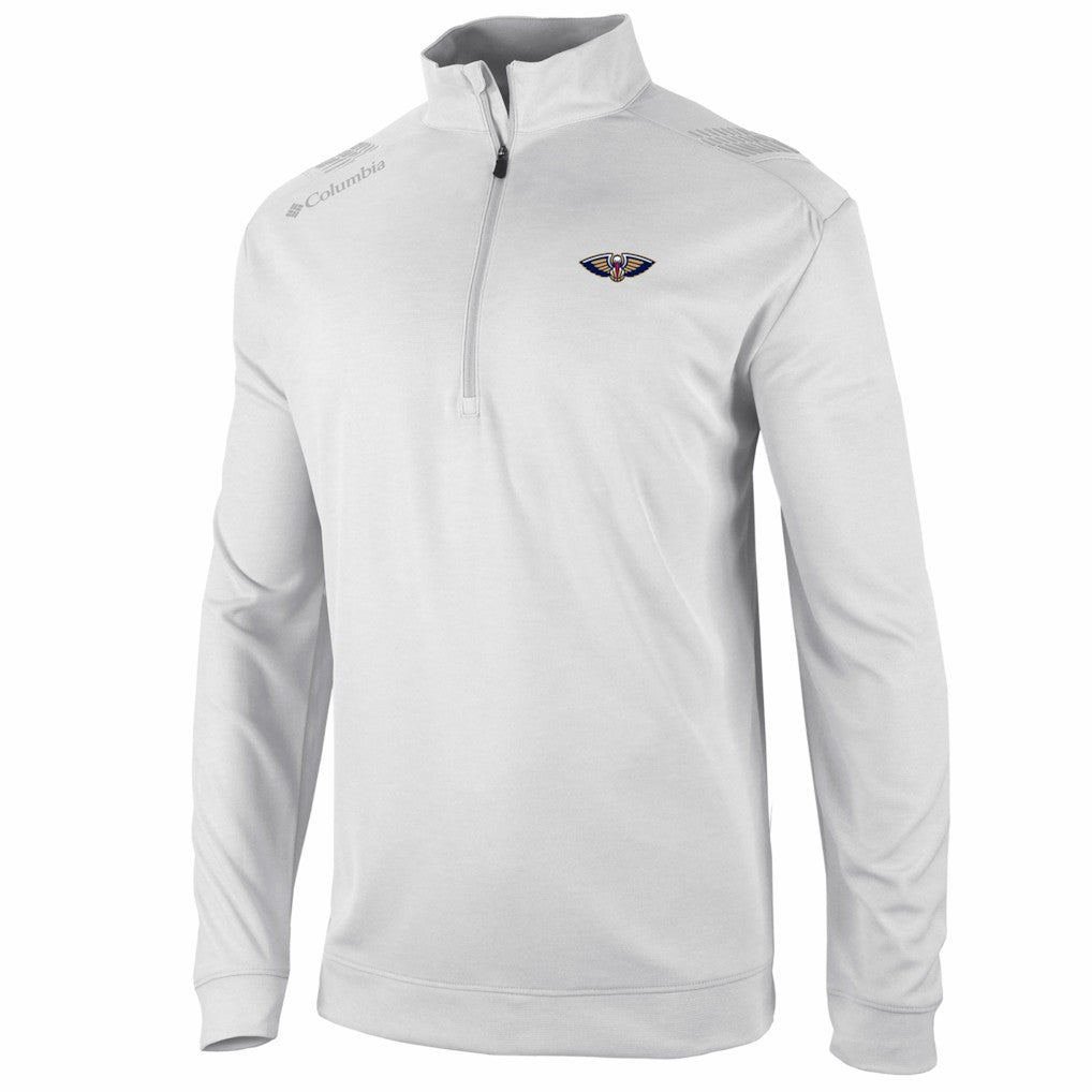 New Orleans Pelicans Oakland Downs Omni-Wick Quarter-Zip Top White | Columbia US