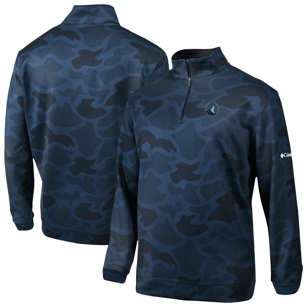 Minnesota Timberwolves Wickham Hills Omni-Wick Quarter-Zip Jacket Navy | Columbia Lifestyle