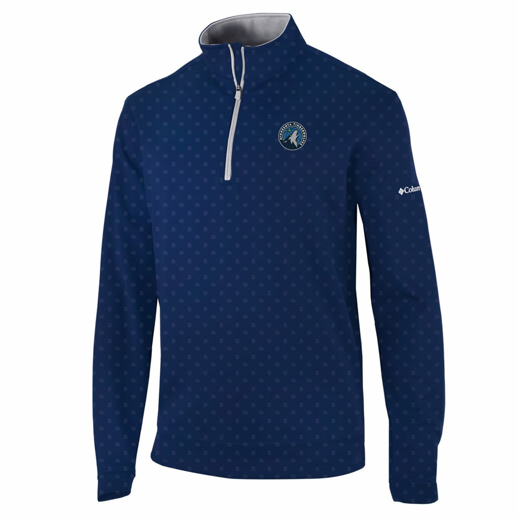 Minnesota Timberwolves Wickham Hills Omni-Wick Quarter-Zip Jacket Navy | Columbia Lifestyle