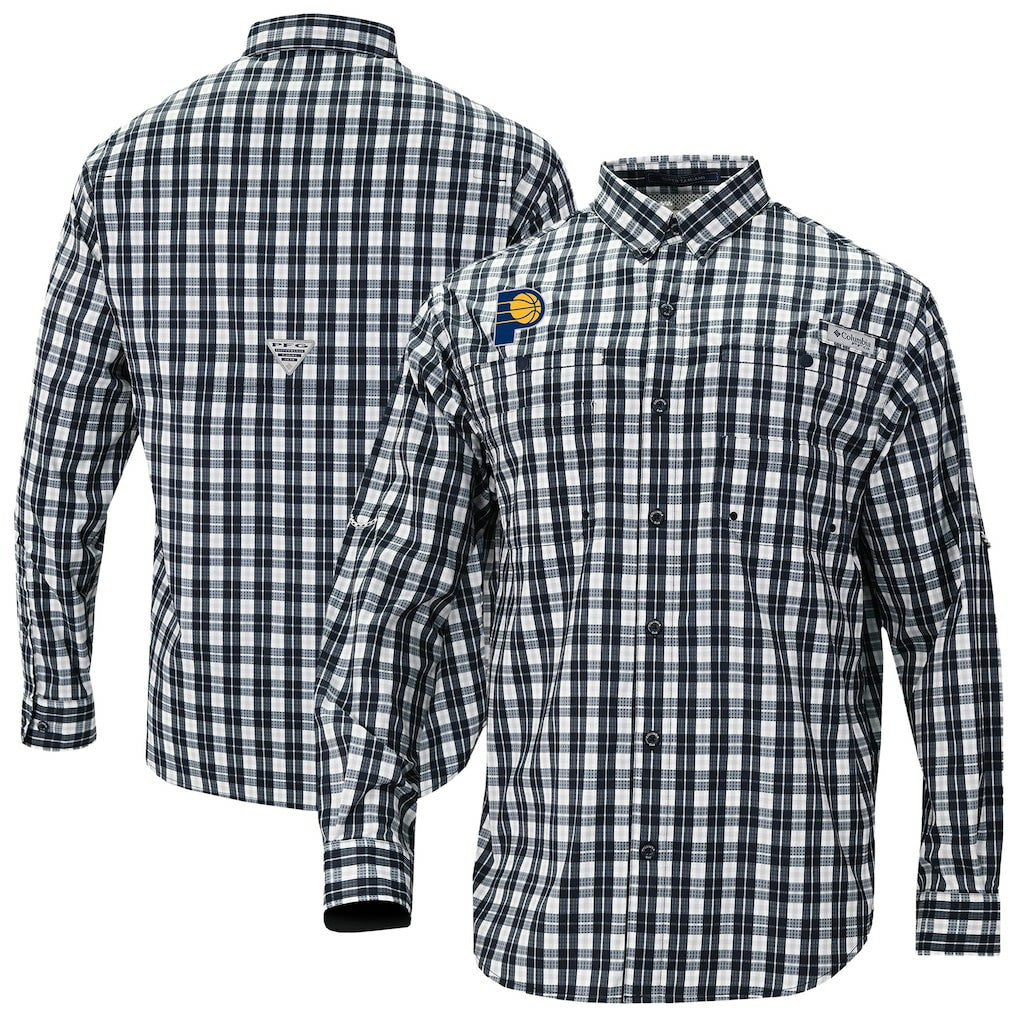 Indiana Pacers Super Tamiami Omni-Shade Long Sleeve Button-Down Shirt Navy | Columbia discount